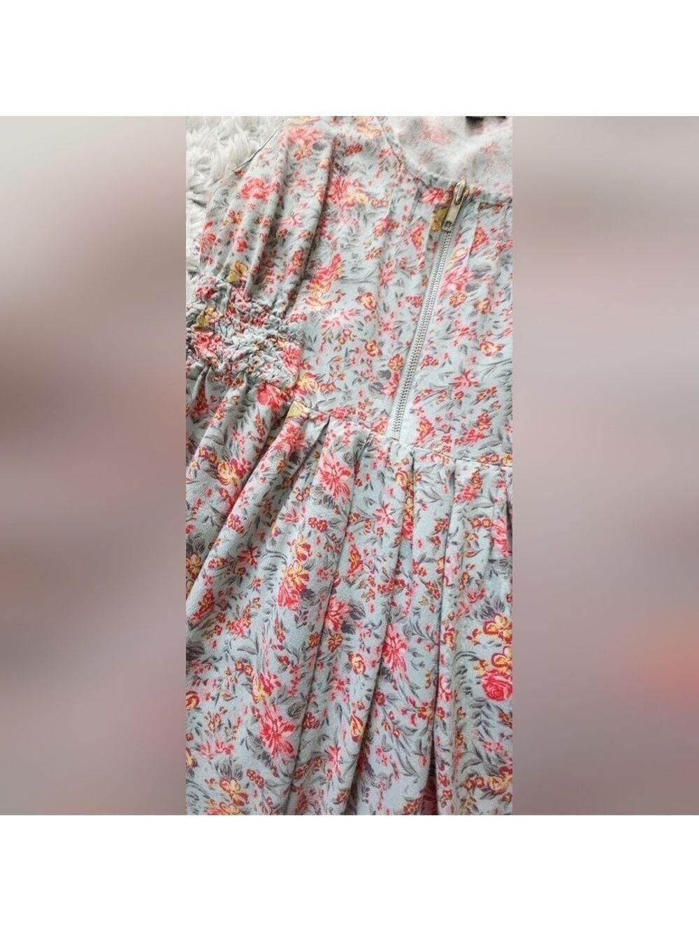 As U Wish Floral Casual Dress in Pink and Light Green - Picture 2 of 6